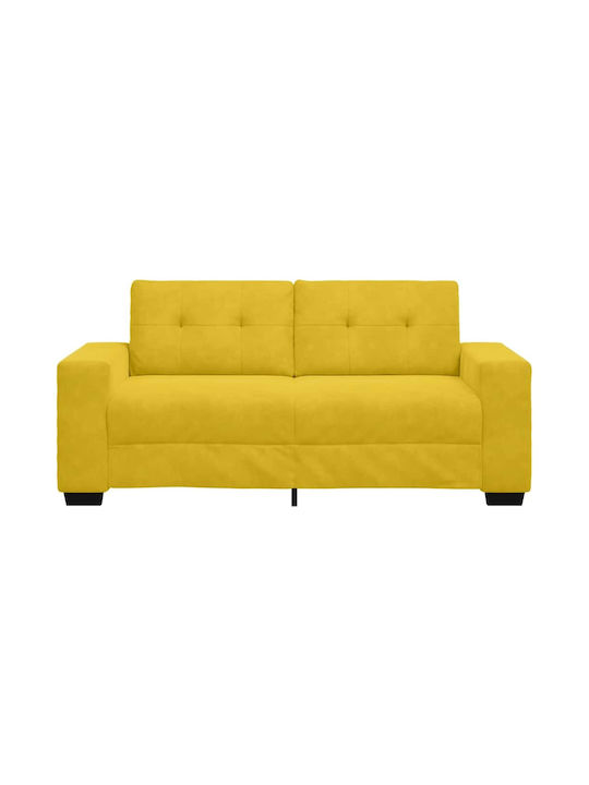 Διθέσιος Καναπές Βελούδινος Κίτρινο 180x77x82εκ.