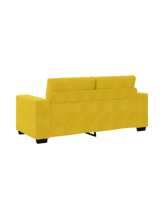 Διθέσιος Καναπές Βελούδινος Κίτρινο 180x77x82εκ.