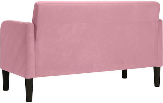 Doppelsitzer Samt Rosa 124x68x74cm