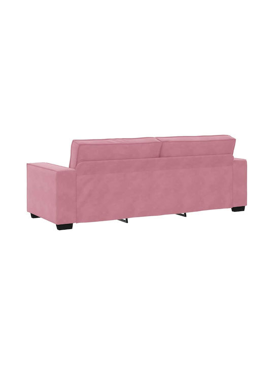 Canapea Cu Trei Locuri Catifea Roz 220x78x84cm