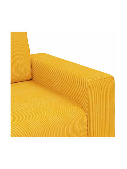 Two-Seater Couch Light Yellow 160x77x82 cm