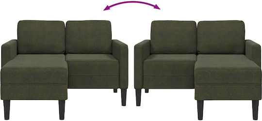 Ecksofa Künstliches Leder Grün 125x118x85cm