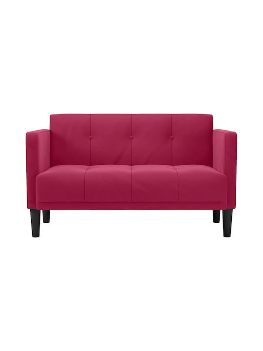 Two-Seater Velvet Blue Couch 124x67x74.5 cm