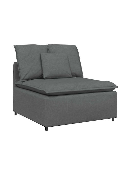 Corner Couch with Right Corner Dark Gray 312x205x64 cm