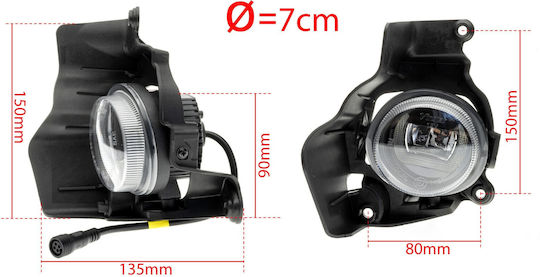 Einparts Drl Duolight Dl42 Car Lights Anti-fog Function