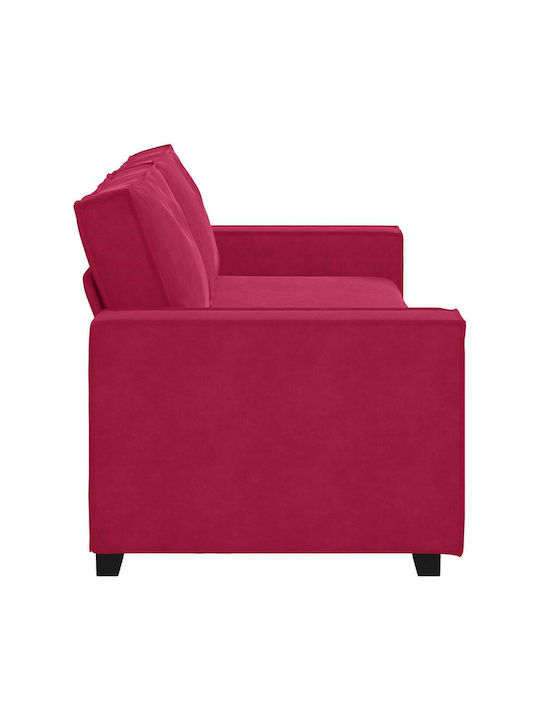 Dreisitzer Sofa Samt Rot 220x78x84cm