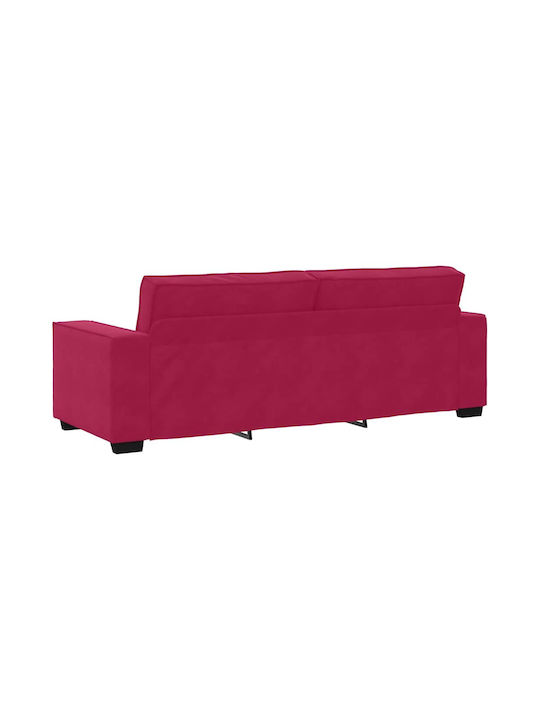 Dreisitzer Sofa Samt Rot 220x78x84cm
