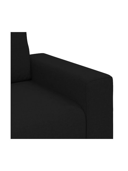 Διθέσιος Καναπές Μαύρος 160x77x82εκ.
