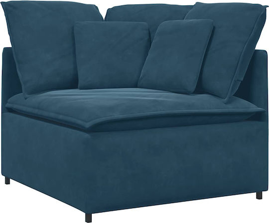 Four Seater Velvet Blue Couch 300x100x64 cm