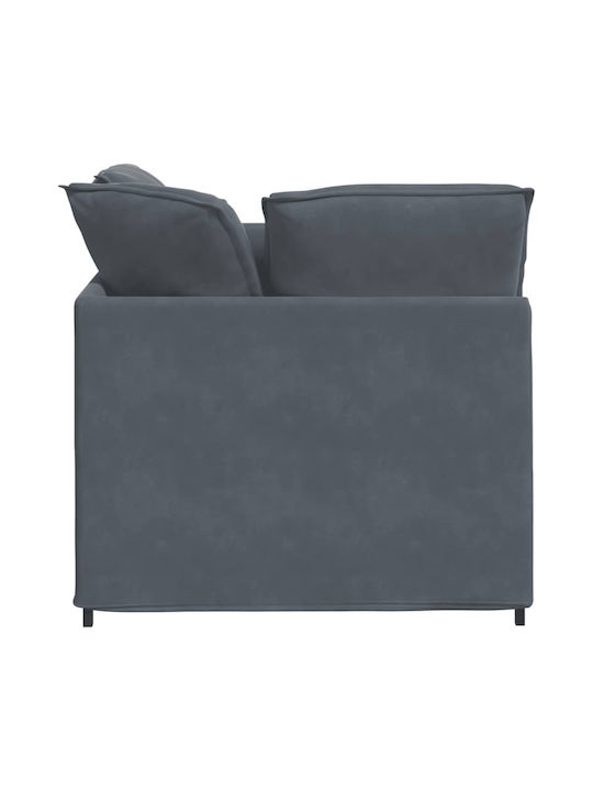 Canapea Cu Două Locuri Din Catifea Gri Închis 200x100x64cm