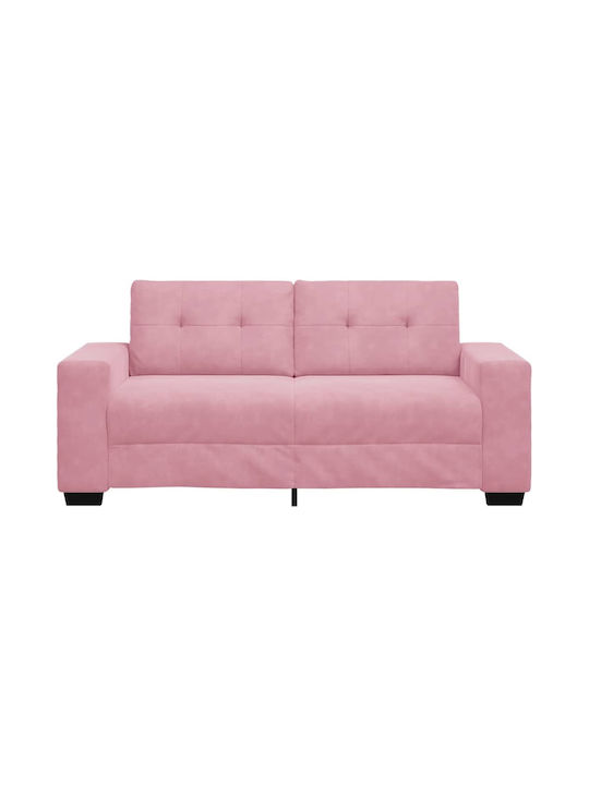 Two-Seater Velvet Pink Couch 180x77x82 cm