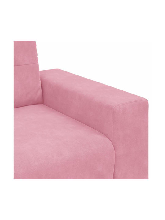 Two-Seater Velvet Pink Couch 180x77x82 cm