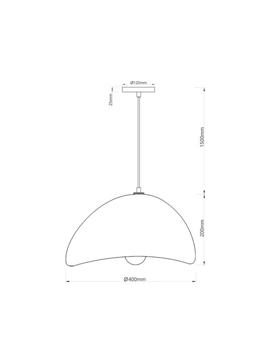 Agora Lighting Verstellbare Deckenleuchte Grau mit Lampenbirnensockel E27 40cm