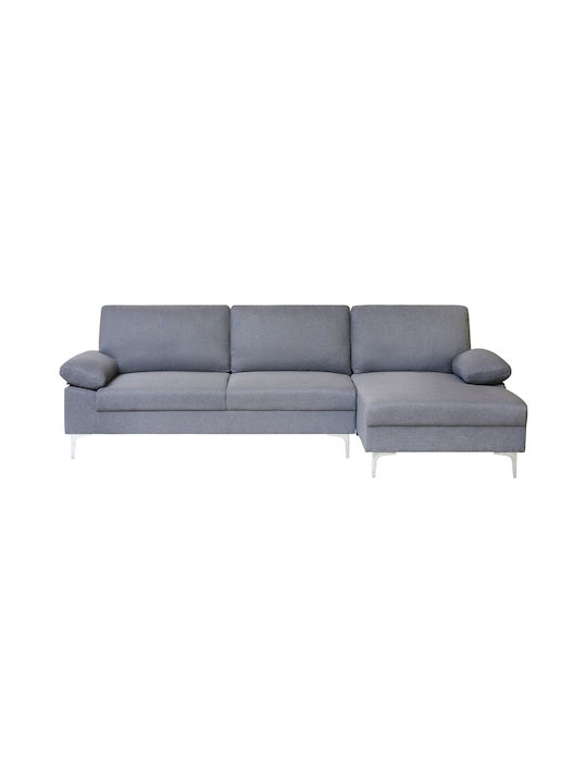 Anton Γωνιακός Καναπές με Δεξιά Γωνία Γκρι 263x133x85εκ.