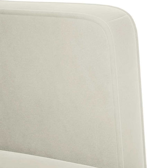 Two-Seater Velvet Couch Cream 124x67x74.5 cm