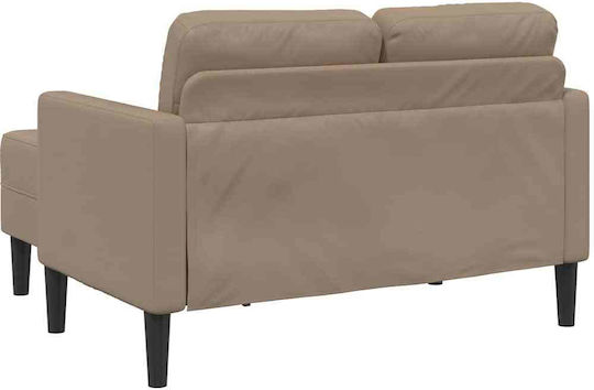 Ecksofa Künstliches Leder Braun 125x118x85cm