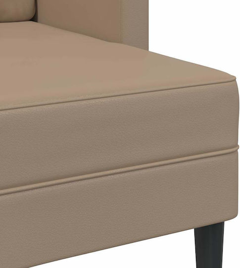 Ecksofa Künstliches Leder Braun 125x118x85cm