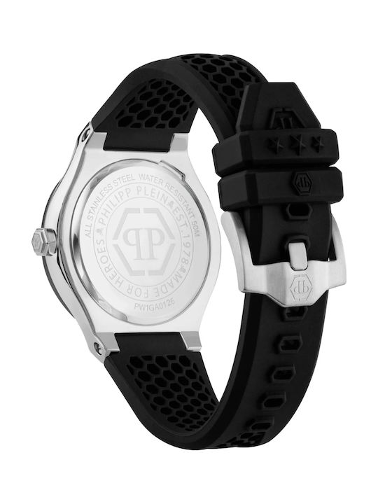 Philipp Plein Underdog Men's Watch 44mm Battery with Black Metal Bracelet