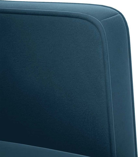 Doppelsitzer Samt Sofa Blau 124x67x74.5cm