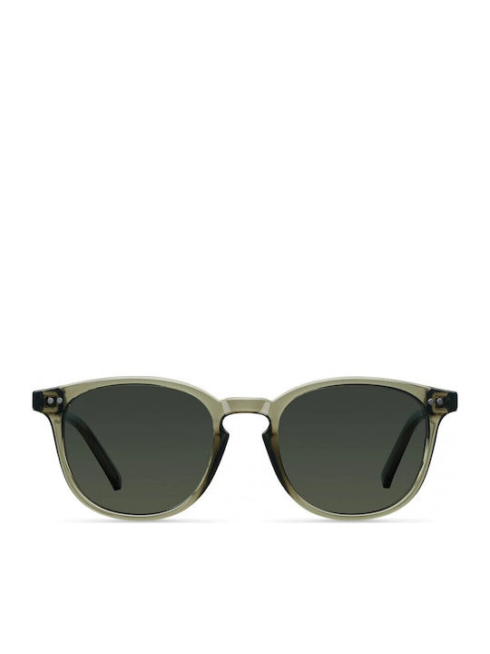 Meller Banna Unisex Sunglasses With Horn-Rimmed Frame Stone Olive Polarized BA-STONEOLI