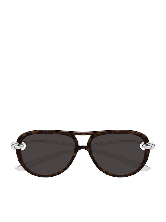 Bottega Veneta Unisex Γυαλιά Ηλίου με Καφέ Σκελετό και Καφέ Φακό
