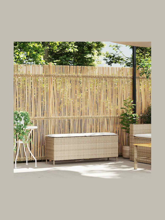 Παγκάκι Εξωτερικού Χώρου Rattan με Μαξιλάρια 110x30x40.5cm