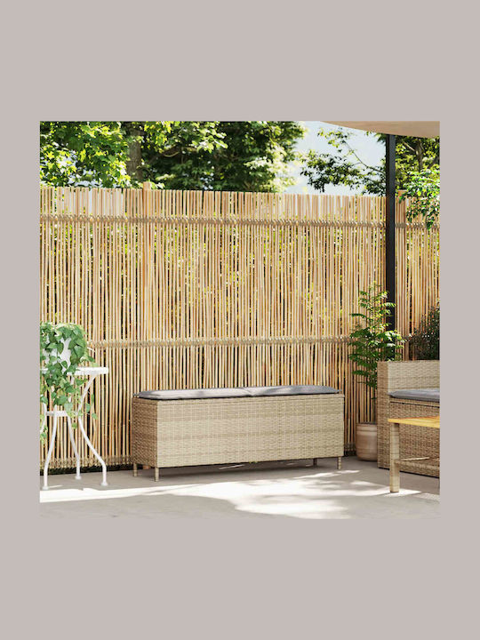 Παγκάκι Εξωτερικού Χώρου Rattan με Μαξιλάρια 110x30x40.5cm