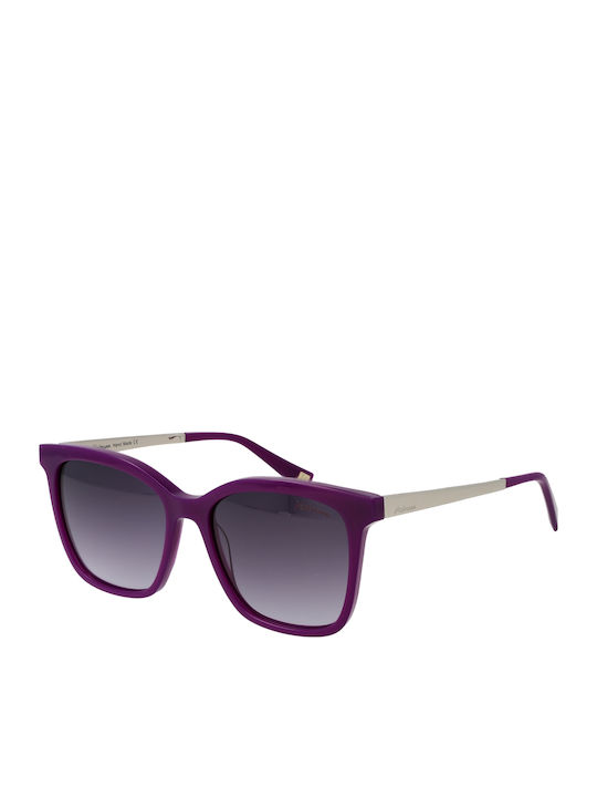 Ana Hickmann Women's Sunglasses with Purple Frame and Gray Gradient Lens HI9057 D02