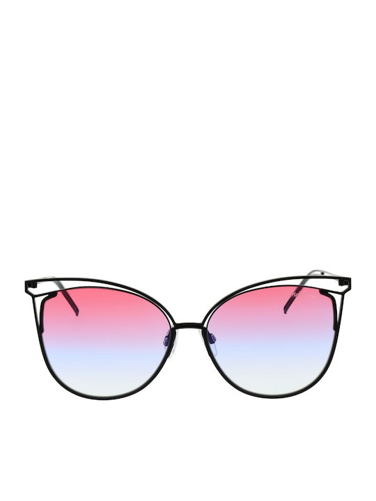 Ana Hickmann Women's Sunglasses with Black Frame and Purple Gradient Lens HI3048 09C
