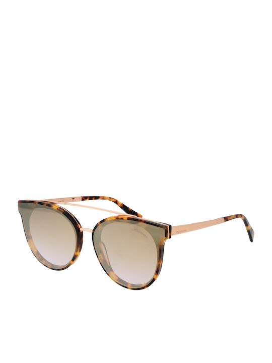 Ana Hickmann Women's Sunglasses with Brown Tartaruga Frame and Gray Gradient Lens HI9080 G21