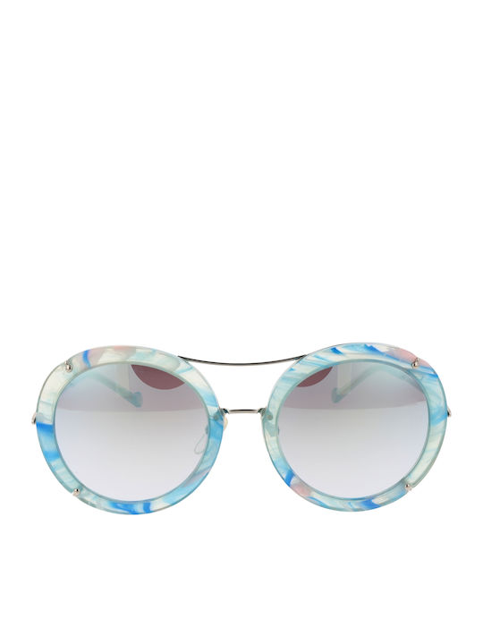 Ana Hickmann Women’s Sunglasses with Green Horn-Rimmed Frame and Gradient Lens AH3166 E01