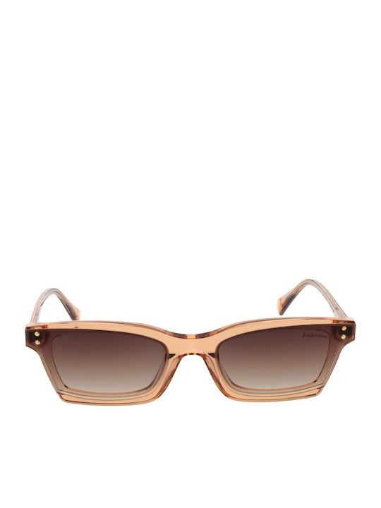 Ana Hickmann Women's Sunglasses with Brown Plastic Frame and Gray Gradient Lens HI9099 H01