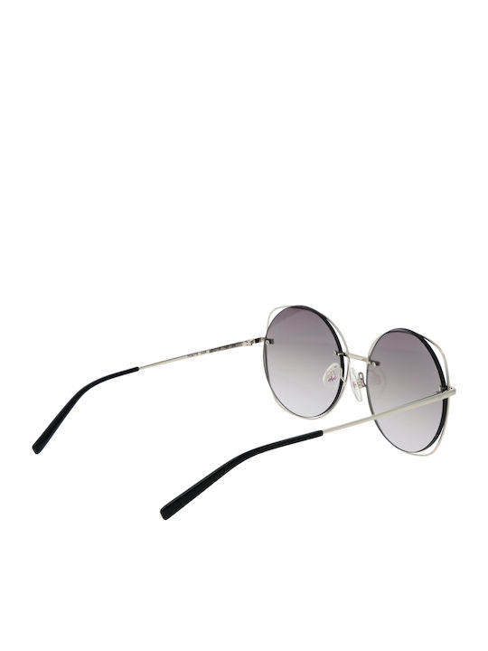 Ana Hickmann Women's Sunglasses with Silver Metal Frame and Gray Gradient Lens