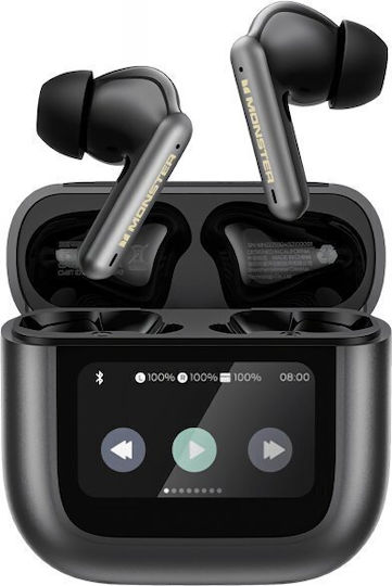 Monster TH300 In Ear Bluetooth Безжични Слушалки с Калъф за Зареждане Черни