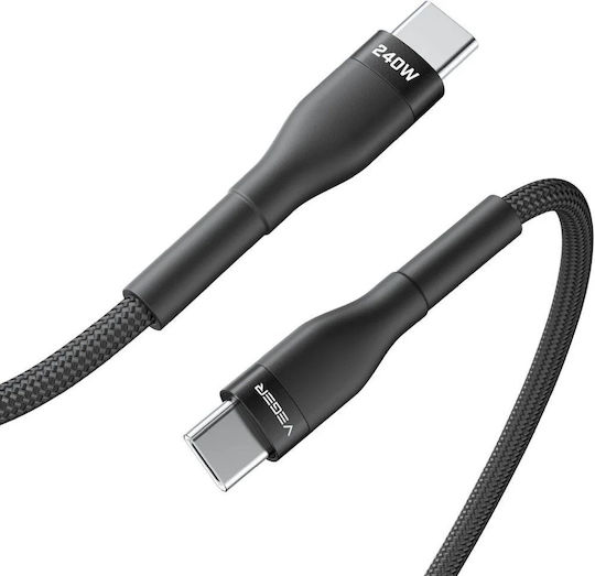 Veger USB 2.0 Cable USB-C male - USB-C 240W PD Μαύρο 1.5m 315388