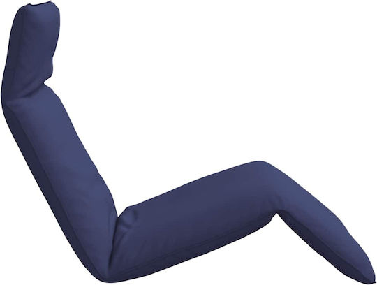 vidaXL Oxford Beach Sunbed Blue Foldable Metallic 175x54cm