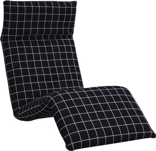 vidaXL vidaXL Beach Sunbed Black Foldable Metallic 175x54cm