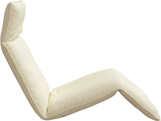 vidaXL Beach Sunbed Ecru Foldable Metallic 175x54cm