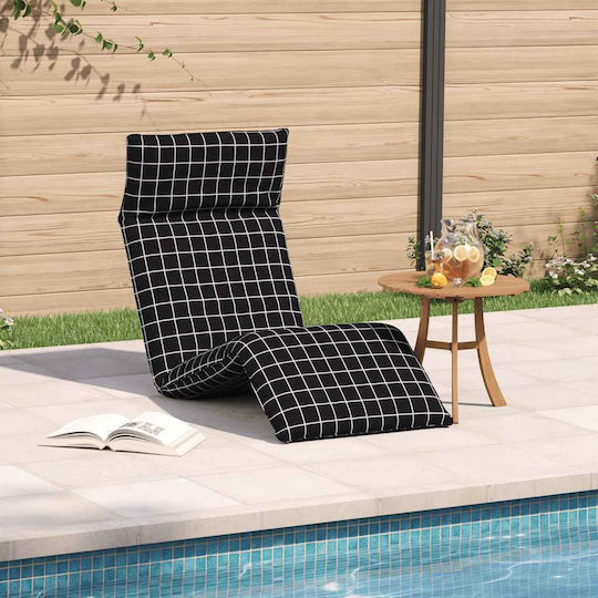 vidaXL vidaXL Beach Sunbed Black Foldable Metallic 175x54cm