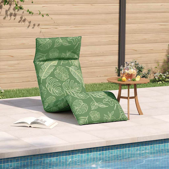 vidaXL vidaXL Beach Sunbed Green Foldable Metallic 175x54cm