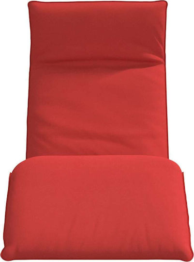 vidaXL vidaXL Beach Sunbed Red Foldable Metallic 175x54cm