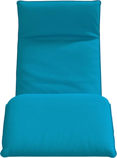 vidaXL vidaXL Beach Sunbed Light Blue Foldable Metallic 175x54cm