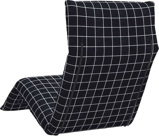 vidaXL vidaXL Beach Sunbed Black Foldable Metallic 175x54cm