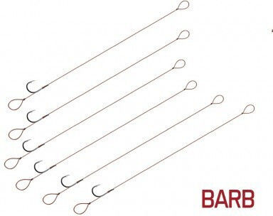 Delphin Proxi Loop Textil Angelhaken Rahmen Länge 12 Cm Durchmesser 0,10 Mm Haken Größe 6 6 Stück Set
