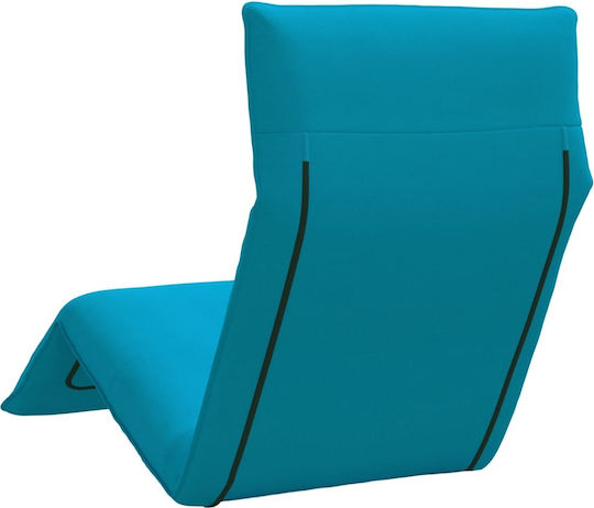 vidaXL vidaXL Beach Sunbed Light Blue Foldable Metallic 175x54cm