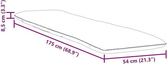 vidaXL vidaXL Beach Sunbed Blue Foldable Metallic 175x54cm