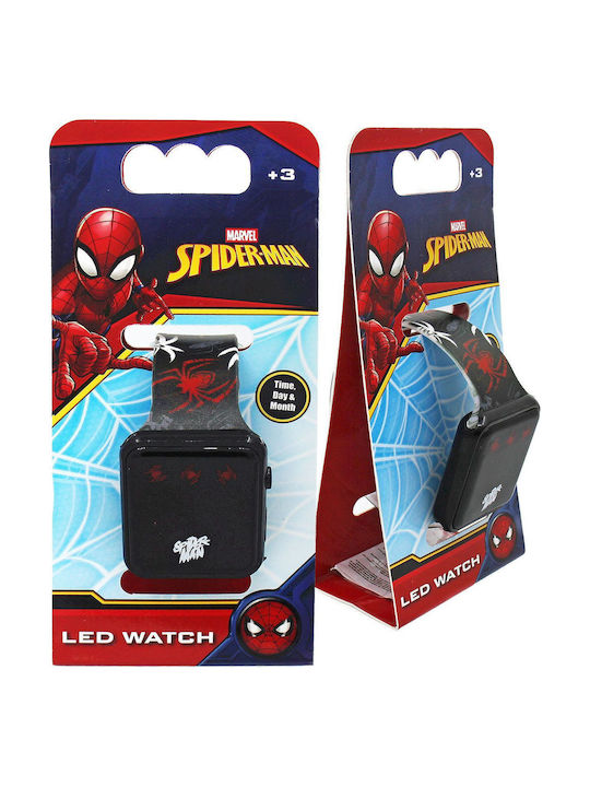 Spiderman Παιδικό Ρολόι Μαύρο