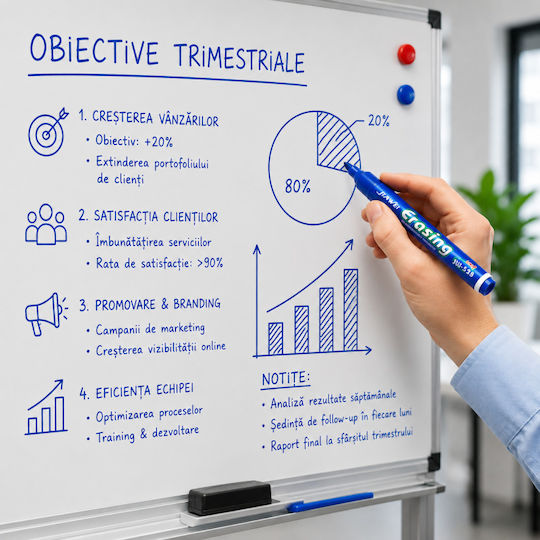 Markeri Consiliul De Administrație Albastru 2.8mm Set 10 Bucăți