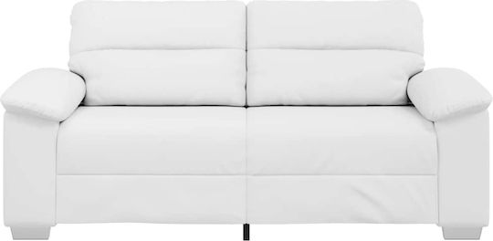 Canapea Cu Două Locuri Din Piele Ecologică Albă 180x81x84cm