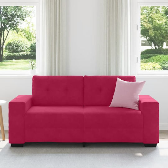 Двуместен Диван Кадифен Червено Вино 180x77x82см